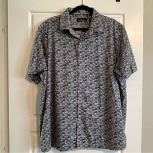Hart Schaffner Marx Men's Geometric Gray Shirt